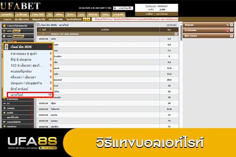 วิธีแทงบอลเอาท์ไรท์